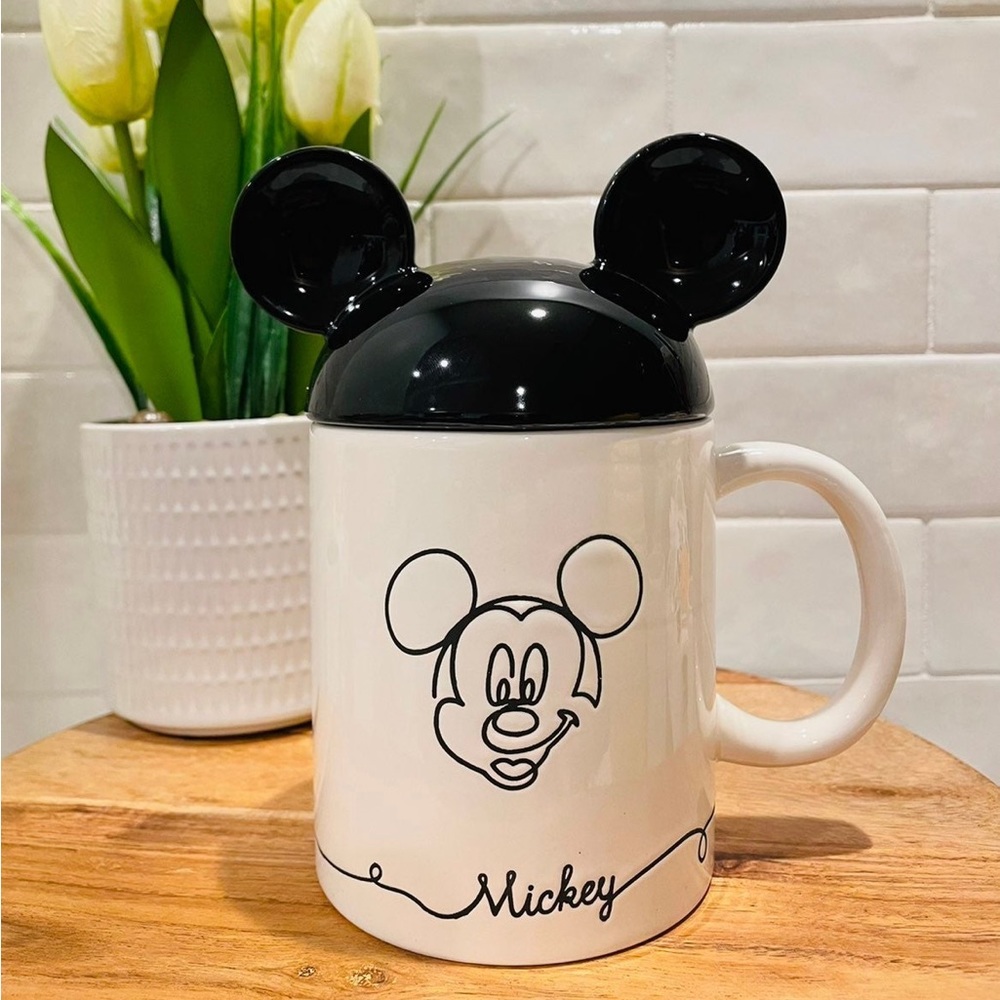 Disney Mickey Mouse Ceramic Mug with Lid Ears